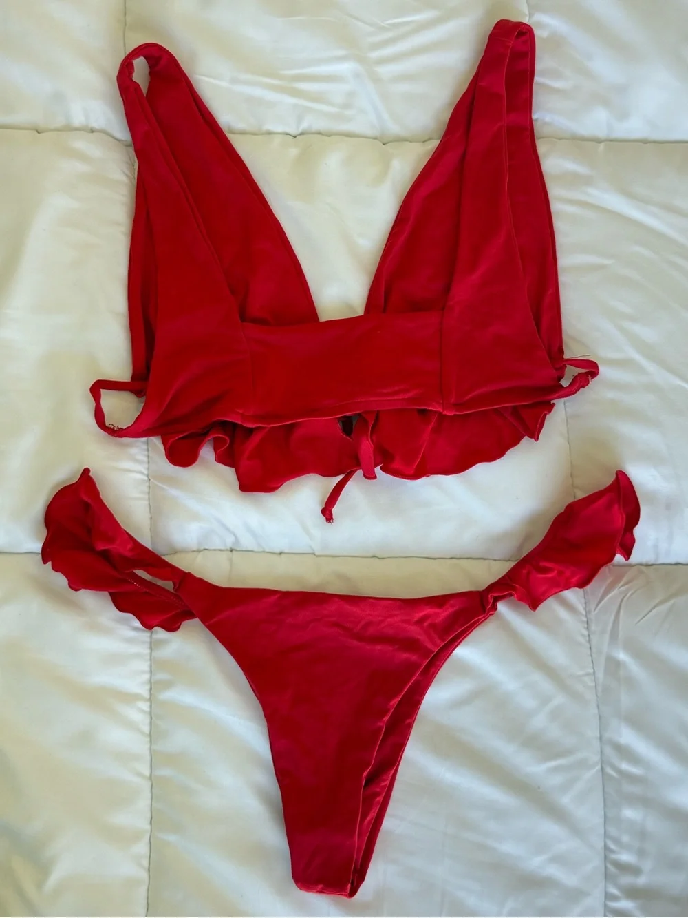 Frankie’s Bikinis Red Bikini Set